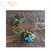 Antique Gold Colour Calm Charm with Scented Fabric Flower
