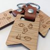 Wooden Keyring (Brown) - Image 3