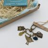 Gold Colour Calm Charm Keyring with scented fabric flower - Image 3