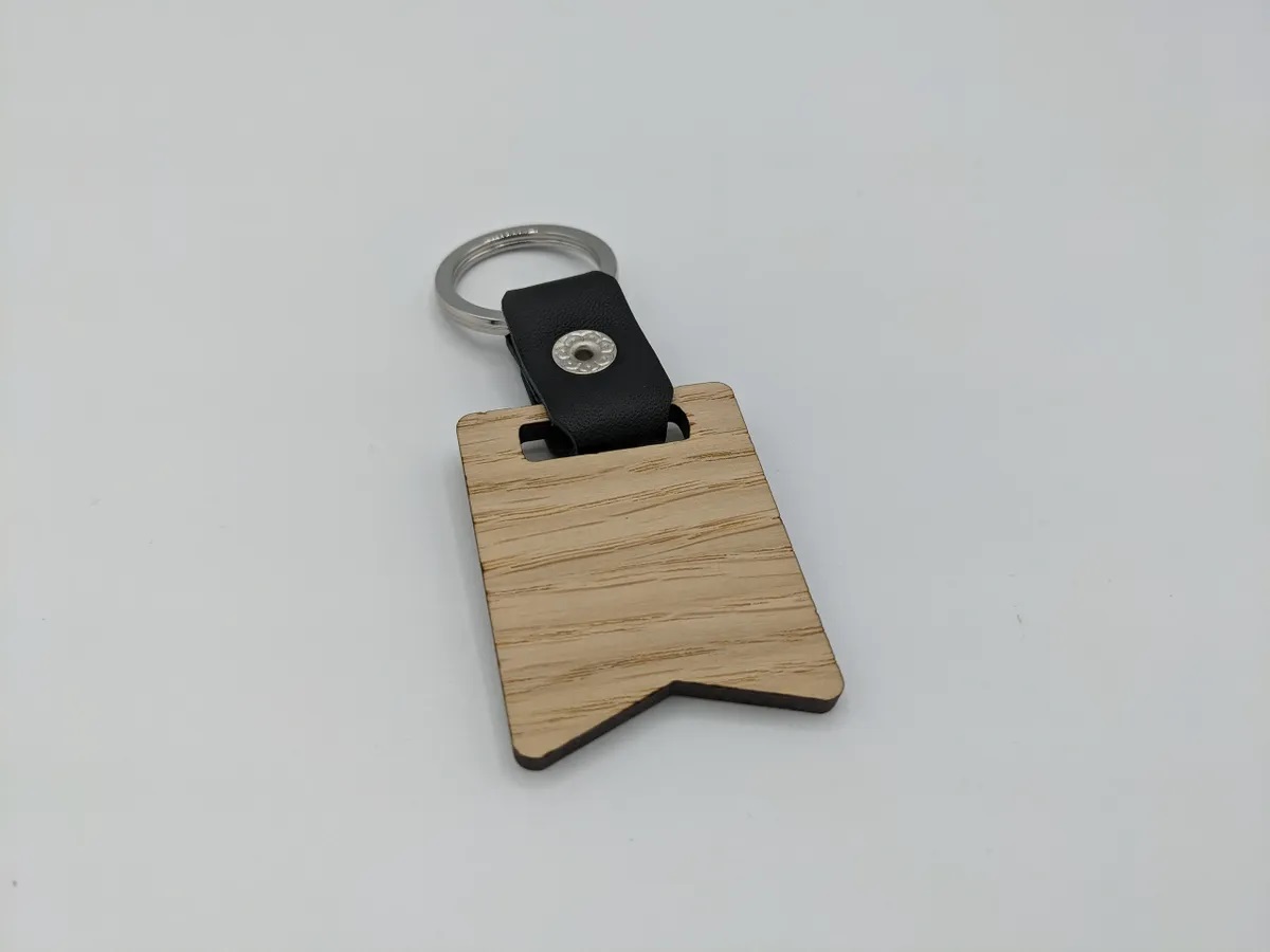 Wooden Keyring (Black) - Image 4